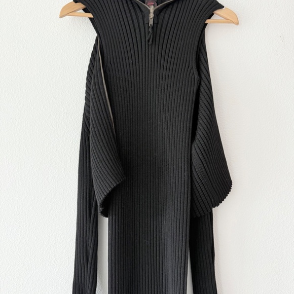 VINTAGE JEAN PAUL GUALTIER BLACK KNIT DRESS - Picture 8 of 10